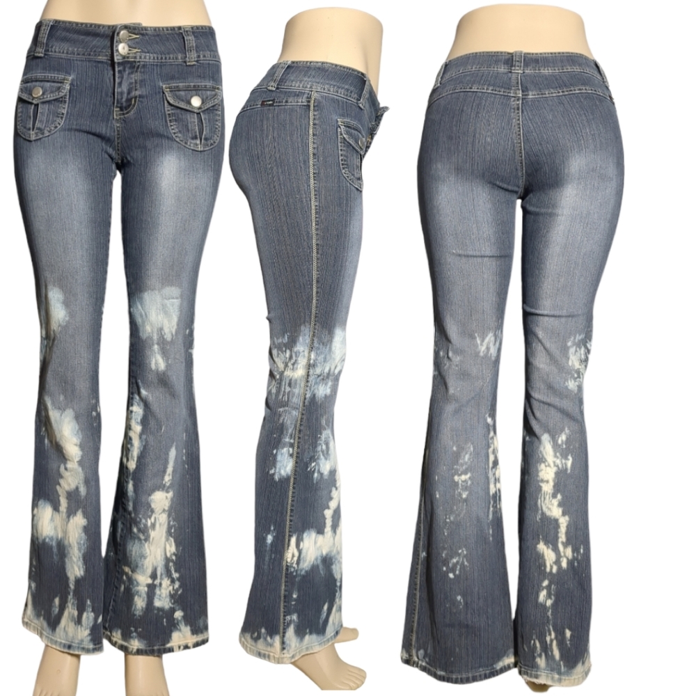 Angels  Designer Flare Die Blue Jeans Size 7.